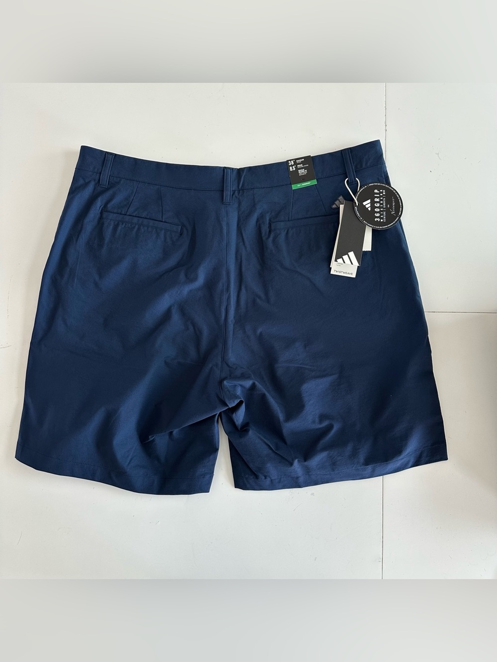 adidas Men's Navy Flat Front Performance Shorts